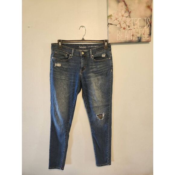 Levi Strauss Size 10 Low Rise Jegging Skinny Jeans Signature Denim - Picture 2 of 6